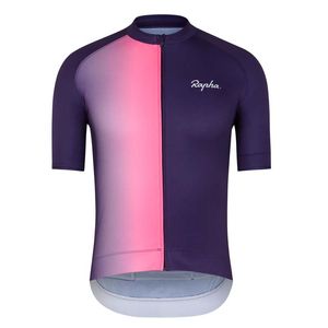 Yaz Rapha Pro Takım Erkek Bisiklet Jersey Yol Yarış Gömlek Nefes Kısa Kollu Bisiklet Maillot Açık Sportwear Bisiklet Üniforma S21033156