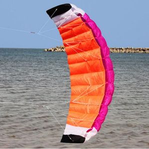 Nuovo aquilone parafoil a doppia linea in nylon da 2 m di alta qualità con linea di barra di controllo Power Braid Sailing Kitesurf Rainbow Sports Beach