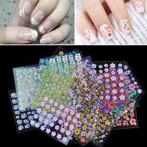 30 pcs Floral Design Manicure Transfer Nail Art Tips Stickers Decals 3D Flowers Beauty Tickers For Nails