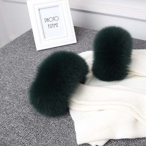 Real Fox Fur Cuffs Woman Detachable 100% Natural Fox fur Sleeves For Women Sleeves Genuine Fox Hair cuff