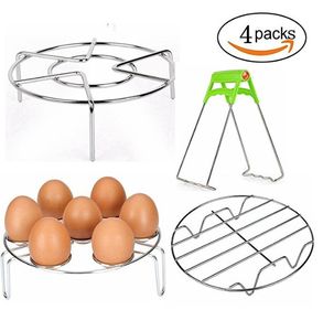 Steaming Racks, Stainless Steel Steamer Rack Stand Wire Steaming Rack and Egg Steamer Rack for Pressure Cooker Kitchen Cooking Steaming Hold