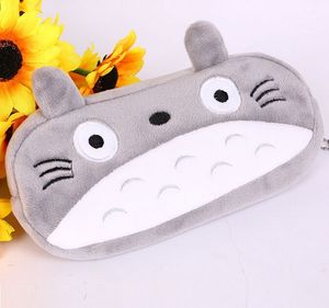 Children cartoon phone bag Super Kawaii Totoro Plush Toys Kids Gift pencil case 20CM Plush Toy Keychain Pendant wallet Bag Cosmetic bag
