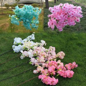 Fiore di seta artificiale di 7 colori di ciliegio primaverile prugna fiore di pesco 100 cm per la decorazione della festa nuziale
