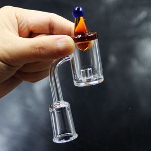 Quarz Banger Reactor Kern Nagel Set 4mm Boden mit UFO Carb Cap für Bongs Ölplattform