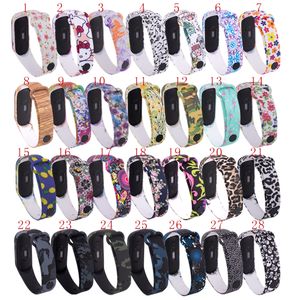 Printed Patterns 28 Color Wrist Strap for Xiaomi mi band 3 Belt Silicone Wristband for Mi Band 3 Smart Bracelet for Xiaomi Band Accessories