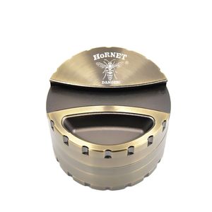 HoneyPuff Diamemeter 80m 4-Piece Zinc Alloy Metal Rökning Herb Grinder Blade Tänder med cigaretthållare Metal Tobaksvarmens kryddor