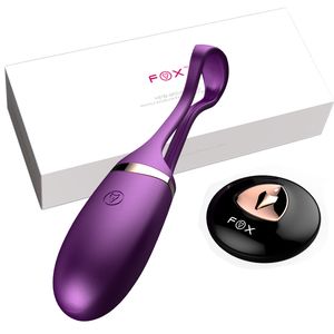 FOX Neue kabellose Sprachsteuerung, vibrierendes Ei, Sexspielzeug für Frauen, wasserdicht, 10 Modi, G-Punkt-Vibrator, Massagegerät, Sexprodukte für Erwachsene, Y18100802