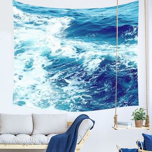 Strandhavsvåg Hemrum Inredning Kustplattor Ocean Scenic Wall Hängande Tapiz Dekorativ Matta Modern Dorm Blanket