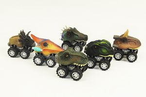 Cartoon Car Model Toys, Dinosaur Car with Pull-back, High Simulation, for Halloween Party Kid' Birthday' Gifts, Collecting, Home Decorations