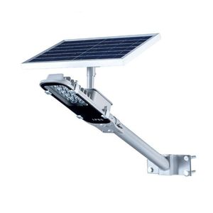 LED Integrerad Solar Street Light, IP65 Vattentät Solar Pole Ljus 800lm Säkerhet Nattbelysning för Street Gutter Patio Garden Path