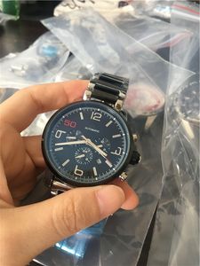 Man Watch Luksus ze stali nierdzewnej Watch Casual Randwatch Mechanical Automatic Sports Nowe zegarki Przezroczyste szkło MB06-22806