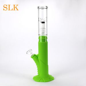 Glass oil burner pipe hookah water bongs collapsible new model dab straw concentrate silicone dab bong 8 arms