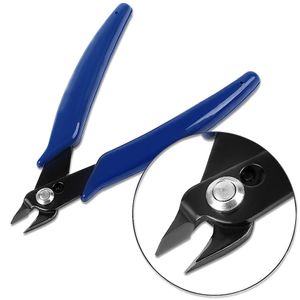 13cm professionell flush cutter wire kabel cutter stripper elektrisk skärning tång handverktyg för hem trädgård (blå)