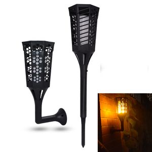 96 LED Lampada da giardino a fiamma solare tremolante Torcia a prugna Luci danzanti Lampade da esterno impermeabili per la decorazione del paesaggio del giardino