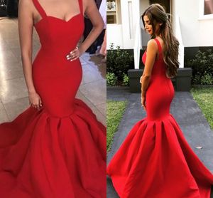 Billige lange einfache mermaid abendkleider spaghetti gurbies rückenfreie bodenlange formelle kleider promkleider vestidos vestidos