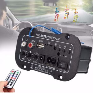 E6H New Car Bluetooth HiFi Bass Power AMP Digital Auto Amplifier Stereo USB TF Radio Audio MP3 music with Remote 220V
