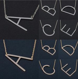 2019 fashion Stainless Steel A-Z English Alphabet Initial Necklace Silver Gold Plated Capital Letter pendant Fashion Jewelry for Women