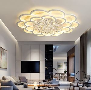 Modern LED Tavan Işıkları Oturma Odası Yatak Odası Çalışma Kristal Cilası Plafonnier Ev Deco Lamba Avize Llfa