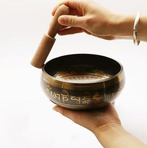 Wykwintowany tybetański bell metalowy miska śpiewu napastnik do buddyzmu buddyjskiego medytacji leczenia wzorca relaksacyjnego losowo z wysoką jakością
