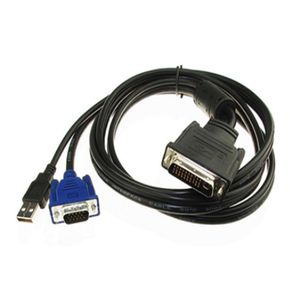 DVI M1 till VGA Video Monitor Laptop Computer Projector Analog kabel med USB