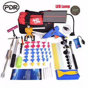 PDR Tools Kit Paintless Dent Repair Dent Removal Car Tools Repair Dent Puller LED Lamp Reflector Board Hand Tool Set