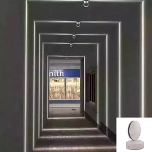 8W Cob Modern Design Redondo Levado Luz de Parede Linear Lâmpada de Parede Vertical Quarto LED Spotlight Decoração de Jardim Superfície Iluminação 10 pcs