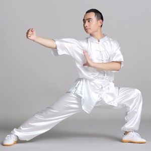 Tai Chi manica corta uniforme esercizio mattutino vestiti wushu vestiti kungfu ropa cina Bruce lee Jackie Chan uniforme esercizio stile Jet li