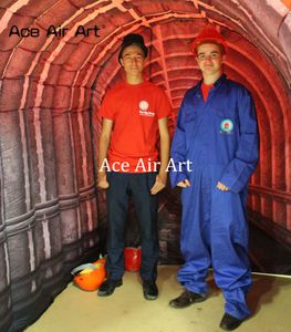 Custom Amusing Inflatable Mine Vaulted Tunnel Tent Cool Stations for Exhibition and Sports Event with Air Blower Easy Set Up