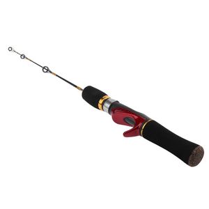 Wholesale ice fishing handles resale online - 52cm FRP Black and Red Color Winter Ice Fishing Rod Pole Protable Comfortable Fishing handle Casting Rod Fishing Tackle