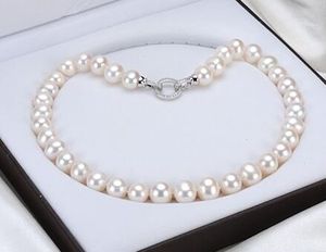 High-quality natural freshwater pearl big grain 12-13mm near round freshwater pearl necklace gift box gift