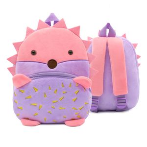 Cute Cartoon Hedgehog Baby School Bags Animals 3D Stitch Plush Backpack for Kindergarten Toddler Kids Boys Girls Gifts Schoolbag