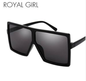 ROYAL GIRL Oversize Óculos de Sol Quadrado Feminino Flat Top Moda Atacado Moda Masculino Oculos Gafas Óculos ss275