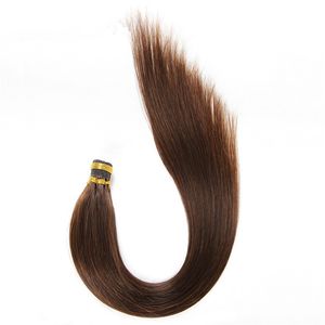나는 인간의 머리카락 자연 갈색 1226 인치 말레이시아 스트레이트 케라틴 머리 확장 1G 300g 헤어 무료 DHL