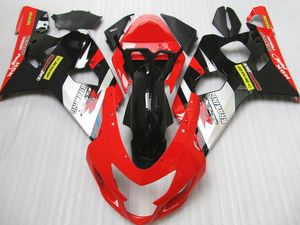 Gratis anpassad FALLING KIT för SUZUKI GSXR600 GSXR750 04 05 K4 Eftermarknad GSX-R600 / 750 2004 2005 Svart Röda Vit Fairings Set NQ20