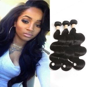 Body Wave Brazilian Virgin Hair Extensions Bundles 3 Pieces/lot 8-30inch Human Hair Body Wave Wefts Weaves Natural Color