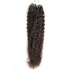 10"-26" Micro Ring Loop Hair Extensions 100S kinky Curly Micro Loop Human Hair Extensions 100g kinky Curly Micro Link Hair Extensions Human