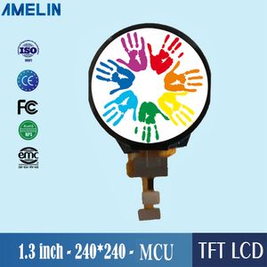 1.3 بوصة 240 * 240 IPS ST7789V سائق IC جولة شاشة LCD تفت مع شاشة تعمل باللمس واجهة MCU