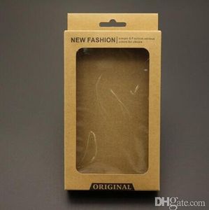 Kraft brown pacote pacote de varejo caixa de suporte interno para pu phone case de couro iphone x 7 8 plus galaxy s7 egde s8 s9