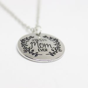 Wholesale best gift mother for sale - Group buy 12pcs fashion necklace BEST MOM EVER Engraved Pendant Charms Necklace for mother gift jewelry