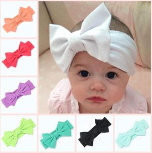 Bebê meninas encantadoras bonito bowknot Headbands Crianças largo grande atado Bow Chefe bandas Children infantil Acessórios de cabelo cabeça de vestir cocar