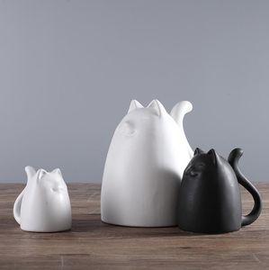 söt tecknad fett keramik maneki neko hem dekor hantverk rum dekoration porslin djur figurine lycklig katt hantverk prydnad