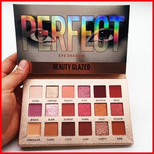 Neue Beauty Glazed Lidschatten-Palette, 18 Farben, Roségold, perfekter Make-up-Lidschatten, Nude-Schimmer, matt, hochpigmentiert, Pro Eyes Brand Cosmetics