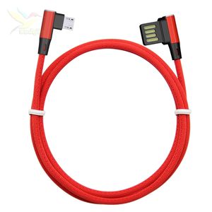 90 градусов зигзаг Предотвратить отключение USB Type-C телефонный кабель для Galaxy S9 Плетеный нейлоновый кабель для передачи данных и зарядки для USB c type-c 300Pcs