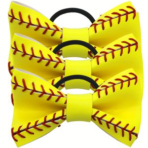 softballsunny giallo softball baseball basket sport fiori archi capelli gioielli grils madri regali