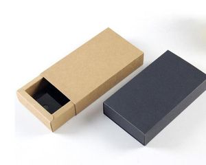Contenitore di regalo caldo dell'arco del gioiello della scatola di imballaggio della cravatta della scatola del cassetto della carta kraft di 14 * 7 * 3 cm Trasporto libero del DHL