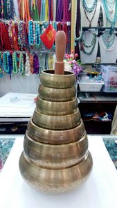 Mani Padme Hum Tibetan Singing Bowl Set of 7-Chakra Healing Mediting Meditions