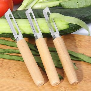 Creative Wood Handle Fruit Peeler Stainless Steel Knife Kitchen Tools Salad Vegetables Peelers Kitchen Accessories Free Shipping