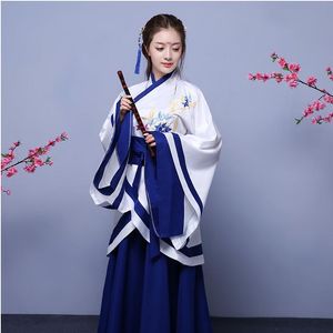 New Chinese Folk Dance ancient elegant princess clothes fairy women's clothing Chinese traditional hanfu women's costume dresses