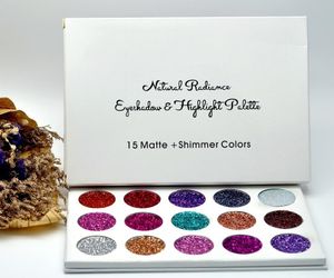 Hot New Beauty Cosmetics Natural Radiance Eyeshadow and Highlight Palette 15 Color Glitter Eye Shadow Powder Free DHL Ship