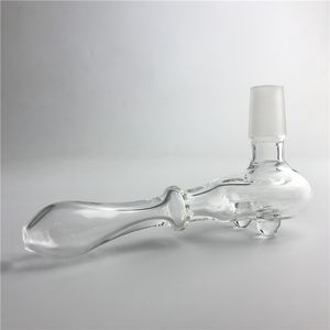 18mm Glas DIY Zubehör Haken Adapter Wasser Bongs Asche Catcher Rauchen Rohr Dicke Pyrex Klar Glas Hand Rohre